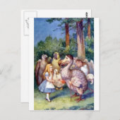 Carte Postale Alice et la dronte dans polychrome (Devant / Derrière)