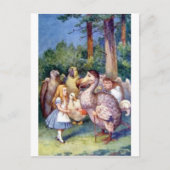 Carte Postale Alice et la dronte dans polychrome (Devant)