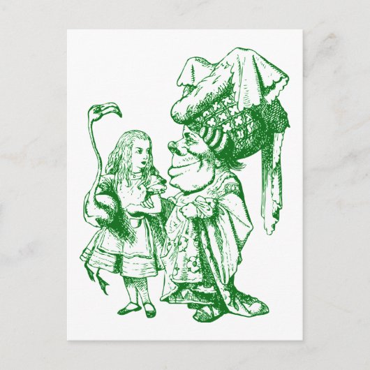 Carte Postale Alice et la duchesse écaillée verte (Devant)