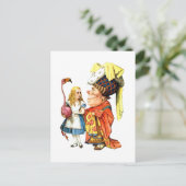 Carte Postale Alice et la Duchesse Jouent Flamant rose Croquet (Debout devant)