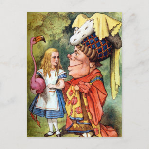 Carte Postale Alice et la duchesse Play Flamingo Croquet