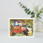 Carte Postale Alice et la duchesse Play Flamingo Croquet (Debout devant)