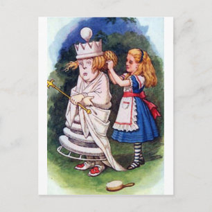 Carte Postale Alice et la reine blanche