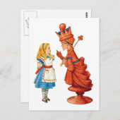 Carte Postale Alice et la Reine Rouge (Devant / Derrière)