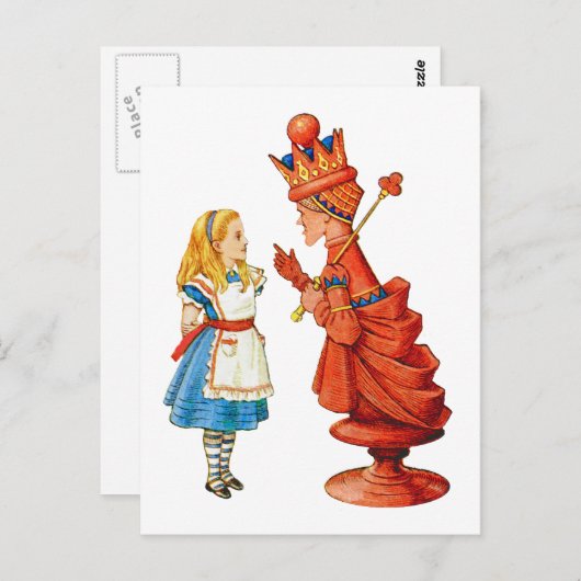 Carte Postale Alice et la Reine Rouge (Devant / Derrière)