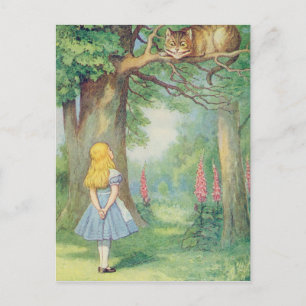 Carte Postale Alice et le Cheshire Cat