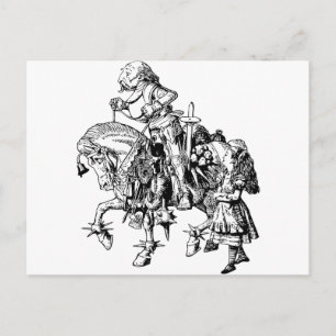 Carte Postale Alice et le chevalier blanc