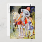Carte Postale Alice et le chevalier blanc au pays des merveilles (Devant / Derrière)