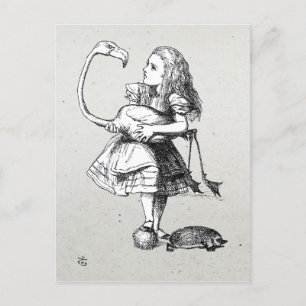Carte Postale Alice et le Flamant rose