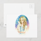 Carte Postale Alice et le lapin (Devant / Derrière)