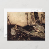 Carte Postale Alice et le lapin blanc (Devant / Derrière)