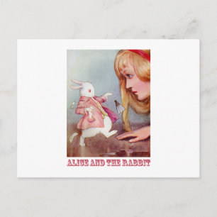 Carte Postale Alice et le lapin blanc