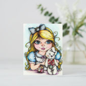 Carte Postale Alice et le lapin blanc (Debout devant)