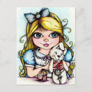 Carte Postale Alice et le lapin blanc