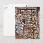 Carte Postale Alice et le mouton de Tricot (Devant / Derrière)