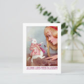 CARTE POSTALE ALICE ET LE RABBIT BLANC (Debout devant)