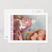 CARTE POSTALE ALICE ET LE RABBIT BLANC (Devant / Derrière)