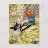 CARTE POSTALE ALICE ET LE RABBIT BLANC (Devant)
