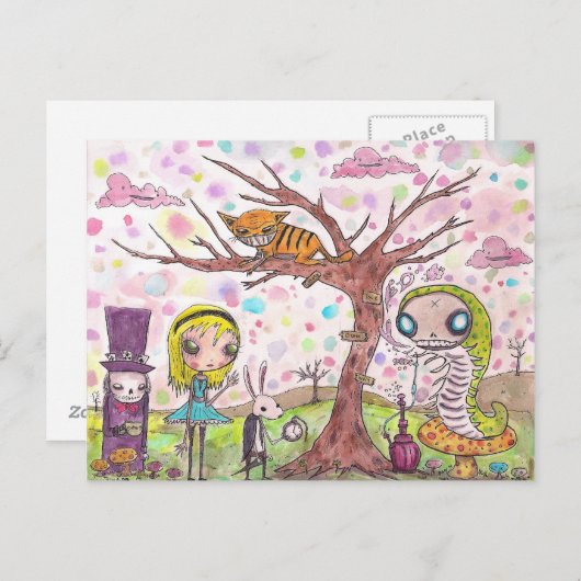 Carte Postale Alice et ses amis (Devant / Derrière)