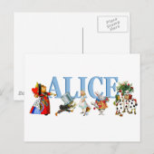 Carte Postale Alice et ses amis au pays des merveilles (Devant / Derrière)
