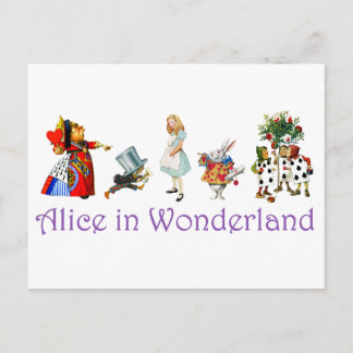 Carte Postale Alice et ses amis au pays des merveilles