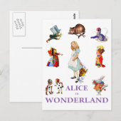 Carte Postale Alice et ses amis de Wonderland (Devant / Derrière)