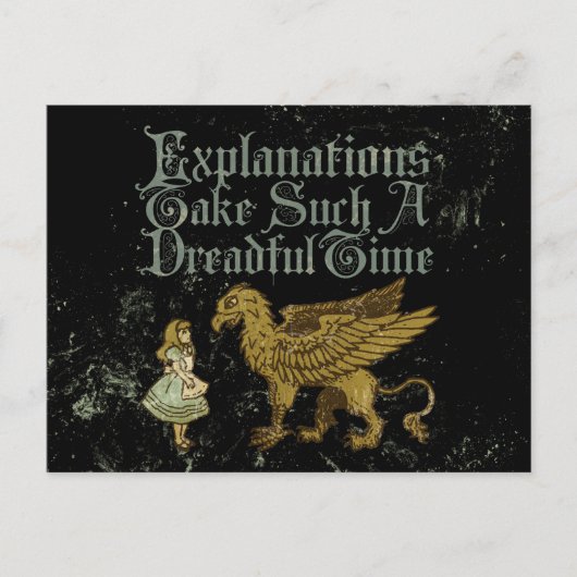 Carte Postale Alice Griffin Explications Prendre Un Ti Aussi Dil (Devant)