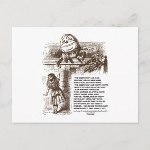 Carte Postale Alice Humpty Dumpty Wonderland Conversation Citati