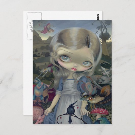 Carte postale "Alice in a Bosch Wonderland" (Devant / Derrière)
