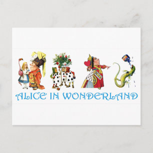 CARTE POSTALE ALICE IN WONDERLAND & AMIS