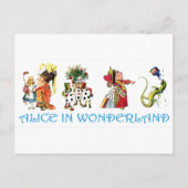 CARTE POSTALE ALICE IN WONDERLAND & AMIS (Devant)