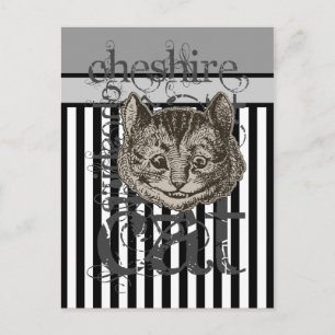 Carte Postale Alice In Wonderland Cheshire Cat Grunge