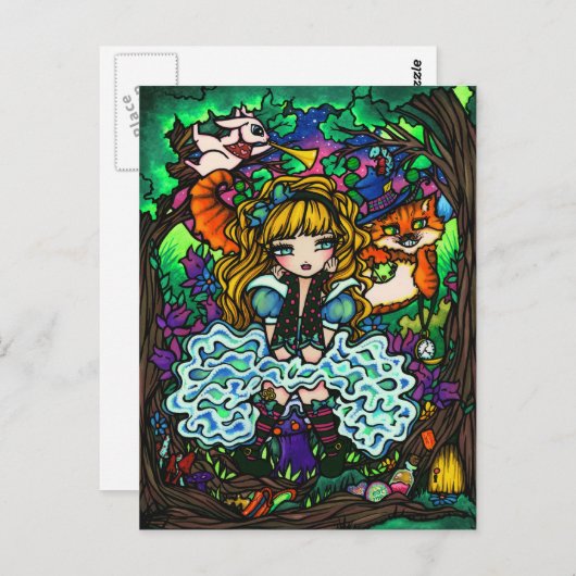 Carte Postale Alice in Wonderland Postcard (Devant / Derrière)