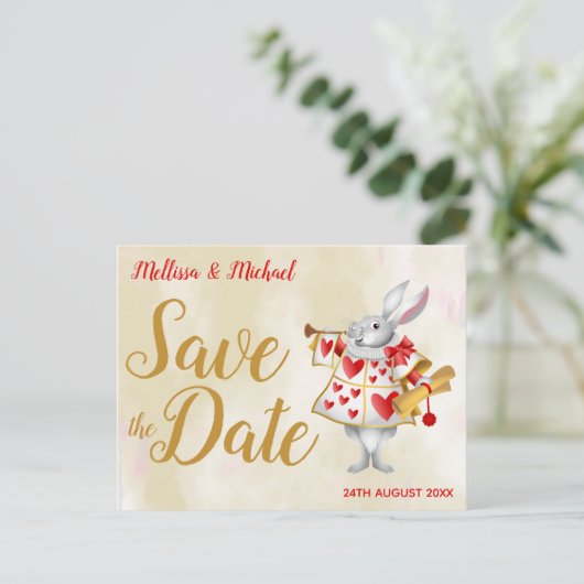 Carte Postale Alice in Wonderland Rabbit Herald Enregistrer la d (Debout devant)