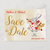 Carte Postale Alice in Wonderland Rabbit Herald Enregistrer la d (Devant)