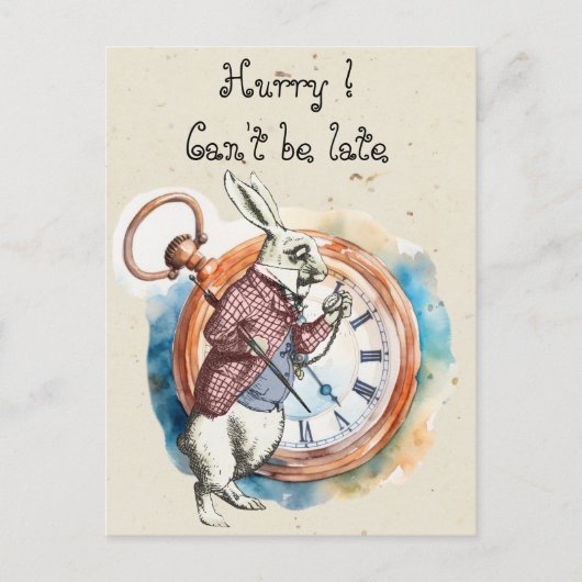 Carte Postale Alice - Lapin Blanc 1865 (Devant)