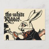 Carte Postale Alice Lapin Blanc Classique Wonderland  (Devant)