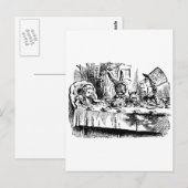 Carte Postale Alice, Lapin Blanc, Tea Party (Devant / Derrière)