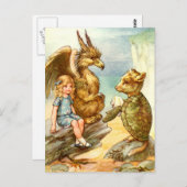 CARTE POSTALE ALICE, LE GRIFFIN ET LA FAUSSE TURTLE (Devant / Derrière)