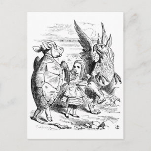 Carte Postale Alice, le Griffin et la Fausse Turtle Dance