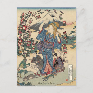 Carte Postale Alice Lost in Japan | Ukiyo-e Floating Wonderland