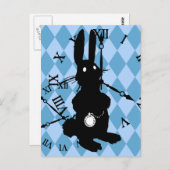Carte Postale Alice Rabbit tard (Devant / Derrière)