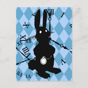 Carte Postale Alice Rabbit tard