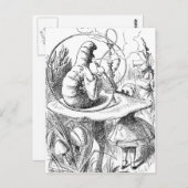 Carte Postale Alice regarde la Caterpillar (Devant / Derrière)