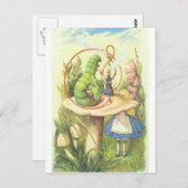 Carte Postale Alice rencontre la Caterpillar (Devant / Derrière)