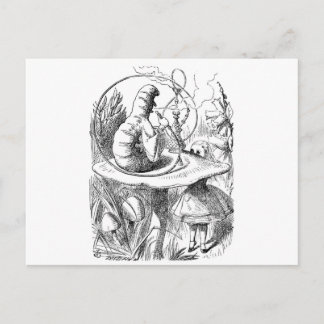 Carte Postale Alice rencontre la Caterpillar - Alice au pays des
