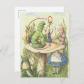 Carte Postale Alice rencontre la chenille (Devant / Derrière)