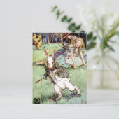 Carte Postale Alice Rencontre Une Distraction De Lapin (Debout devant)