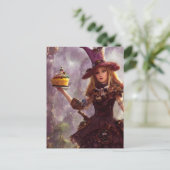 Carte Postale Alice Steampunk avec un Cupcuke (Debout devant)