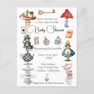 Carte Postale Alice Tea Party Thème